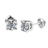 Sterling Silver Lab Grown Diamond Stud Earrings