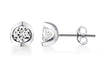 Sterling Silver Lab Grown Diamond Stud Earrings