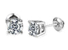 Sterling Silver Lab Grown Diamond Stud Earrings