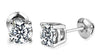 Sterling Silver Lab Grown Diamond Stud Earrings