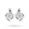 Sterling Silver Lab Grown Diamond Stud Earrings