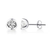 Sterling Silver Lab Grown Diamond Stud Earrings