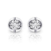 Sterling Silver Lab Grown Diamond Stud Earrings