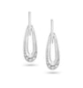 Sterling Silver Lab Grown Diamond Drop Earrings