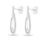 Sterling Silver Lab Grown Diamond Drop Earrings