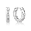 Sterling Silver Lab Grown Diamond Huggie Earrings