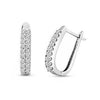Sterling Silver Lab Grown Diamond Lever Back Earrings