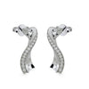 Sterling Silver Lab Grown Diamond Drop Earrings