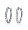 Sterling Silver Lab Grown Diamond Huggie Earrings