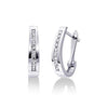 Sterling Silver Lab Grown Diamond Lever Back Earrings