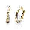 Sterling Silver, Yellow Gold Vermeil Lab Grown Diamond Huggie Earrings