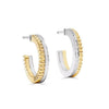 Sterling Silver, Yellow Gold Vermeil Lab Grown Diamond Stud Earrings