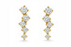 Yellow Gold Vermeil Lab Grown Diamond Climber Stud Earrings