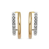 Sterling Silver, Yellow Gold Vermeil Lab Grown Diamond Drop Stud Earrings