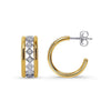 Yellow Gold Vermeil & Sterling Silver Lab Grown Diamond Drop Stud Earrings