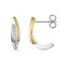 Sterling Silver, Yellow Gold Vermeil Lab Grown Diamond Drop Earrings