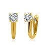 Yellow Gold Vermeil Lab Grown Diamond Lever Back Earrings