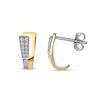 Sterling Silver, Yellow Gold Vermeil Lab Grown Diamond Drop Earrings