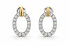 Sterling Silver, Yellow Gold Vermeil Lab Grown Diamond Oval Drop Earrings