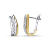 Sterling Silver, Yellow Gold Vermeil Lab Grown Diamond Lever Back Earrings