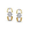Sterling Silver, Yellow Gold Vermeil Lab Grown Diamond Stud Earrings