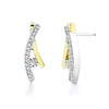 Sterling Silver, Yellow Gold Vermeil Lab Grown Diamond Drop Earrings