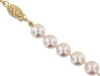 Cultured Freshwater Pearl Necklace. 6.0 - 6.5mm Pearls. 18 Inch Knotted Strand., Yellow Gold Clasp.