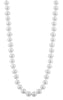 Cultured Akoya Pearl Necklace. 7.0 - 7.5mm Pearls. 18 Inch Knotted Strand., Yellow Gold Clasp.