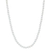Cultured Akoya Pearl Necklace. 5.0 - 5.5mm Pearls. 18 Inch Knotted Strand., Yellow Gold Clasp.
