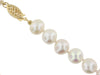 Cultured Freshwater Pearl Necklace. 8.0 - 8.5mm Pearls. 18 Inch Knotted Strand., Yellow Gold Clasp.