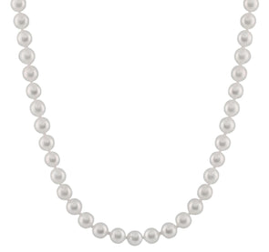 Cultured Akoya6.0 - 6.5mm Pearls.18 Inch Knotted Strand., Yellow Gold Clasp.