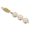 Cultured Freshwater Pearl Necklace.8.0 - 8.5mm Pearls.18 Inch Knotted Strand. Yellow Gold Pearl Clasp
