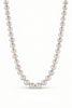 Cultured Akoya Pearl Necklace.6.5 - 7.0mm Pearls.18 Inch Knotted Strand. White Gold Filigree Pearl Clasp