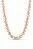 Cultured Freshwater Pearl Necklace. 7.5 - 8.0mm Pearls. 18 Inch Knotted Strand. Yellow Gold Filigree Pearl Clasp.