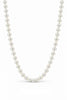 Cultured Freshwater Pearl Necklace. 5.0 - 5.5mm Pearls. 18 Inch Knotted Strand. Sterling Silver Ball Clasp