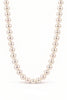 Cultured Freshwater Pearl Necklace. 7.0 - 7.5mm Pearls. 18 Inch Knotted Strand. Yellow Gold Filigree Pearl Clasp.