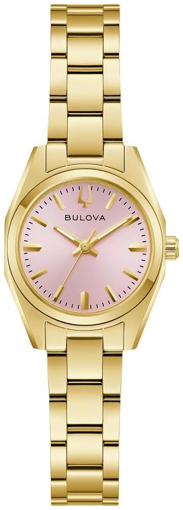 Bulova Ladies Gold Tone Sapphire Crystal, 30m 3ATM Water Resistant Quartz Watch -