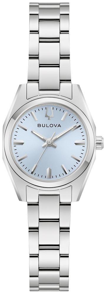Bulova Ladies Silver Tone Sapphire Crystal, 30m 3ATM Water Resistant Quartz Watch -