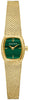 Bulova Ladies Gold Tone, Stainless Steel Bracelet Bangle, 30m 3ATM Water Resistant, Malachite Dial Quartz Watch -