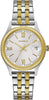 Caravelle Ladies Two Tone Date Only, 30m 3ATM Water Resistant Quartz Watch -