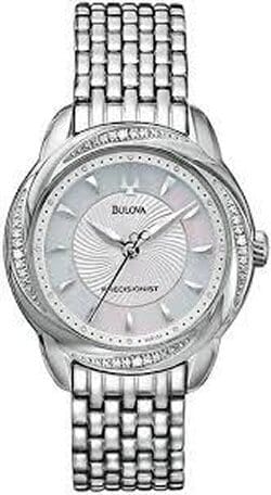 Bulova Ladies Silver Tone, Stainless Steel Bracelet 30m 3ATM Water Resistant Precisionist Quartz Watch