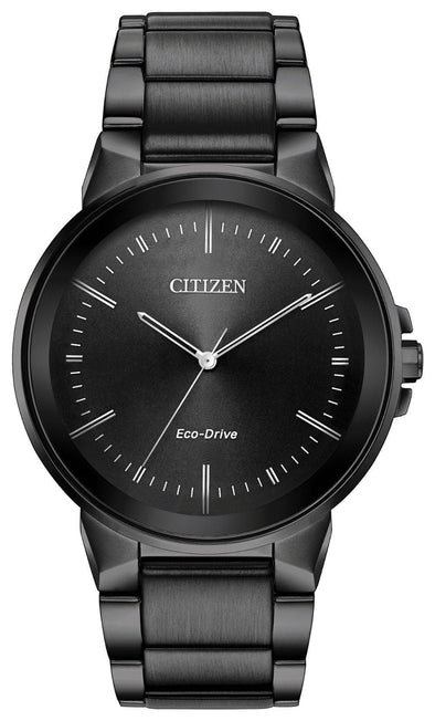 Citizen Gents Gun Metal / Gray, Stainless Steel Bracelet 30m 3ATM Water Resistant Eco-Drive Watch -