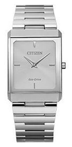 Citizen Gents Silver Tone, Stainless Steel Bracelet Sapphire Crystal, 30m 3ATM Water Resistant Eco-Drive Watch -
