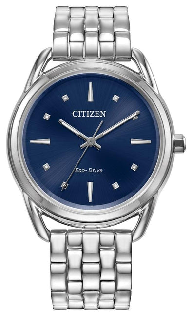 Citizen Ladies Silver Tone, Stainless Steel Bracelet Eco-Drive Watch -