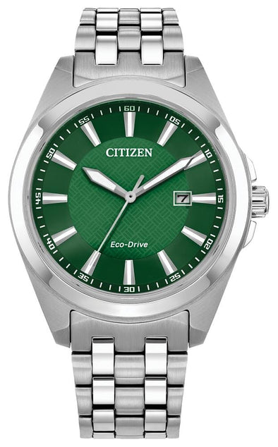Citizen Gents Stainless Steel Bracelet Date Only, 100m 10ATM Water Resistant Eco-Drive Watch -