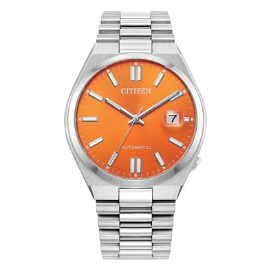 Citizen Gents Silver Tone Sapphire Crystal, 50m 5ATM Water Resistant Automatic Watch -