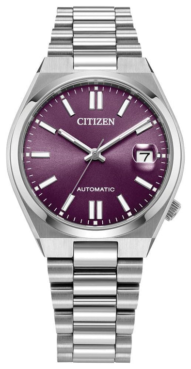 Citizen Unisex Silver Tone Sapphire Crystal, 50m 5ATM Water Resistant Automatic Watch -