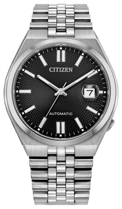 Citizen Unisex Silver Tone Date Only, Sapphire Crystal, 50m 5ATM Water Resistant Automatic Watch -