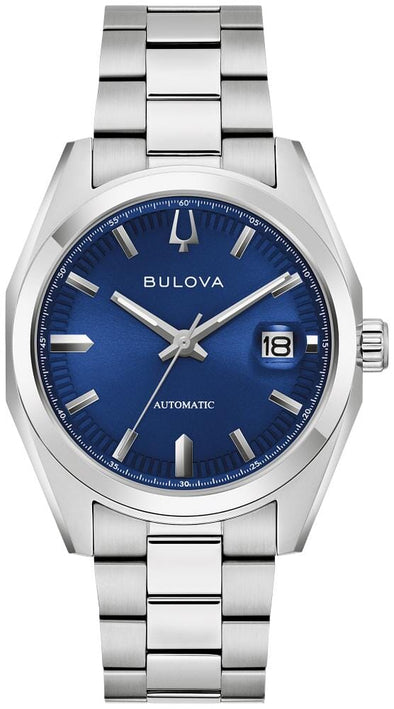 Bulova Gents Silver Tone Date Only, Sapphire Crystal, 30m 3ATM Water Resistant Automatic Watch -