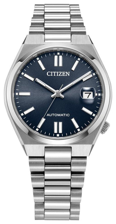 Citizen Unisex Silver Tone Date Only, Sapphire Crystal, 50m 5ATM Water Resistant Automatic Watch -